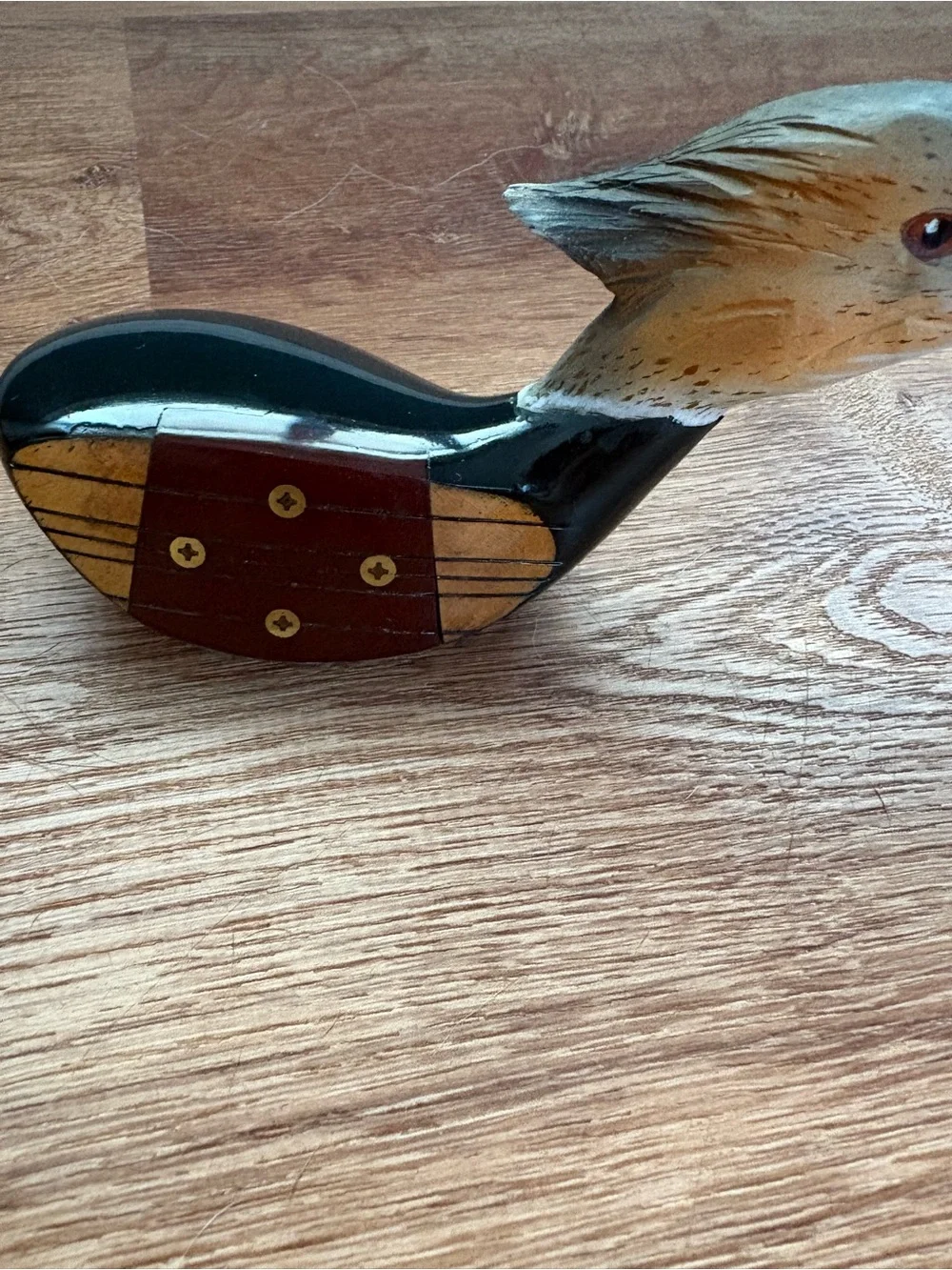 Vintage Red-Breasted Merganser Carved into Golf Club from 2022 Player